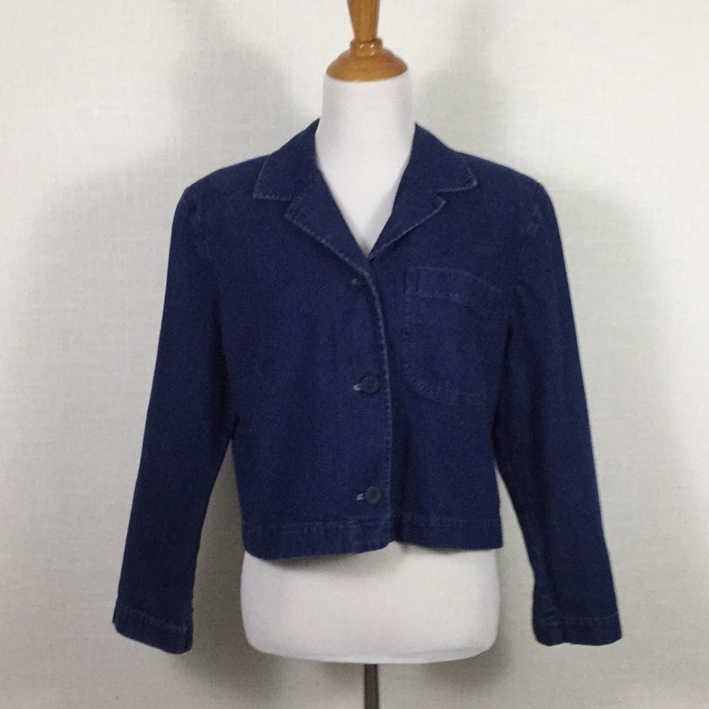 Vintage Pendleton cropped denim jacket - so cute!